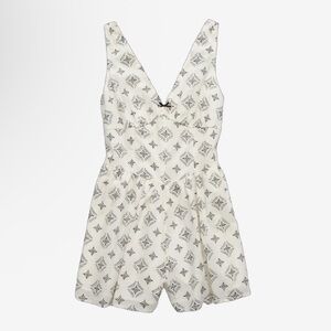 American Eagle Outfitters Cream and Black Romper 100% Cotton